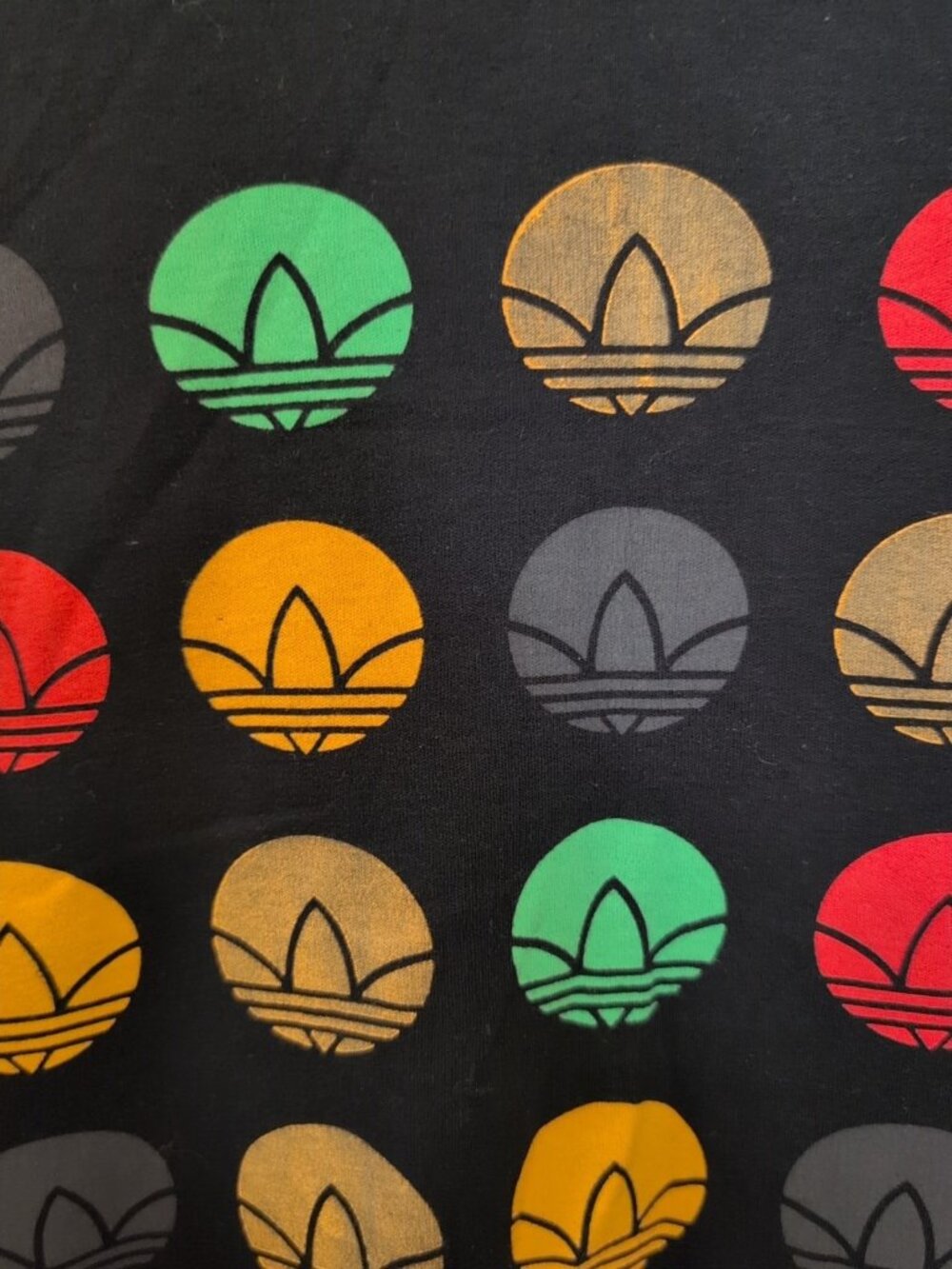 Adidas Shirt Men's M Black Vintage Short Sleeve Retro Graphic T-Shirt Crew Neck - Picture 3 of 6
